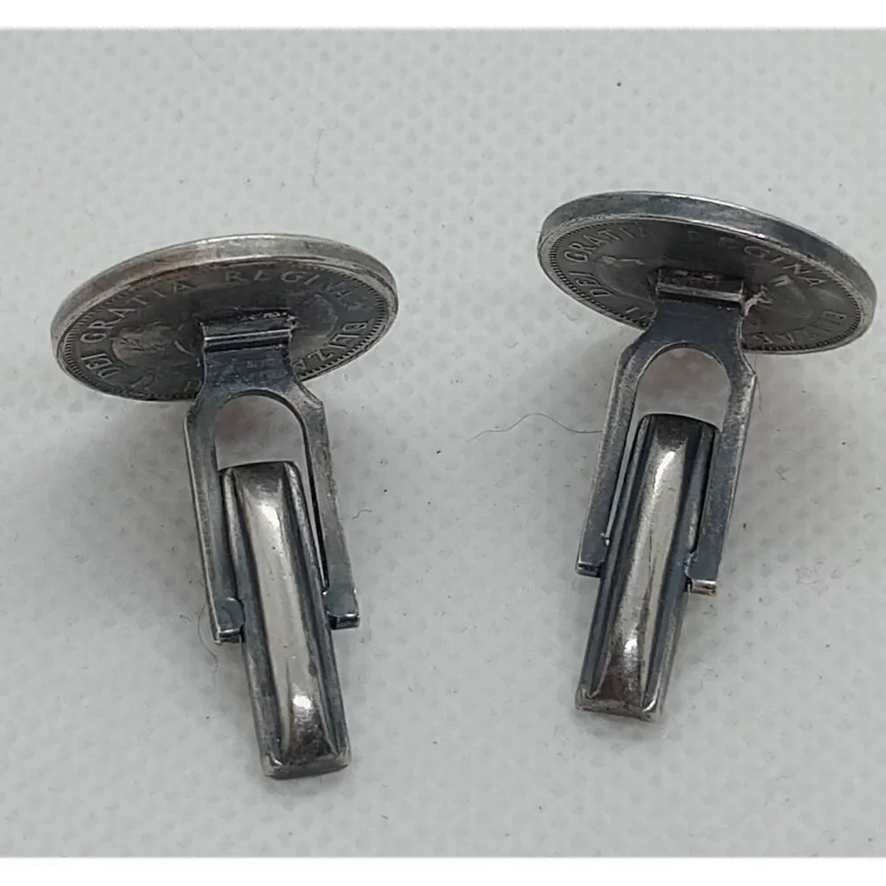 Vintage Cufflinks, Canadian coin, 1959